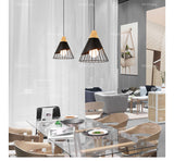 Qfdian home decor hot sale new Pendant Lamp Modern E27 Pendant Lights Wood  For Bedroom Hanging Lamp Nordic Aluminum Lampshade LED Bulb Kitchen Light