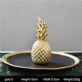 3 Colors Resin Pineapple Shaped Figurine Gold Black Nordic Style Crafts Miniatures Gift For Office Home Decoration Ornament