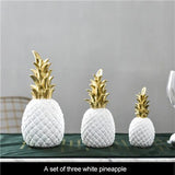 3 Colors Resin Pineapple Shaped Figurine Gold Black Nordic Style Crafts Miniatures Gift For Office Home Decoration Ornament