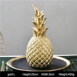 3 Colors Resin Pineapple Shaped Figurine Gold Black Nordic Style Crafts Miniatures Gift For Office Home Decoration Ornament
