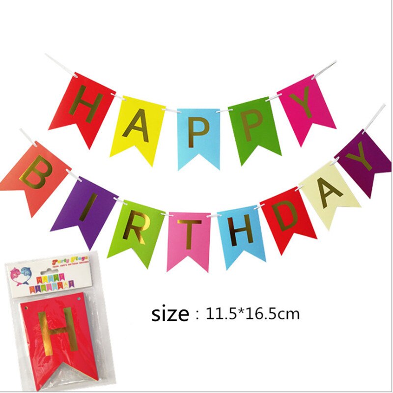 Qfdian Party decoration 16 Inch Letter Happy Birthday Foil Balloon Birthday Party Decoration Kids Boy Girl Event Supplies Helum Balloons
