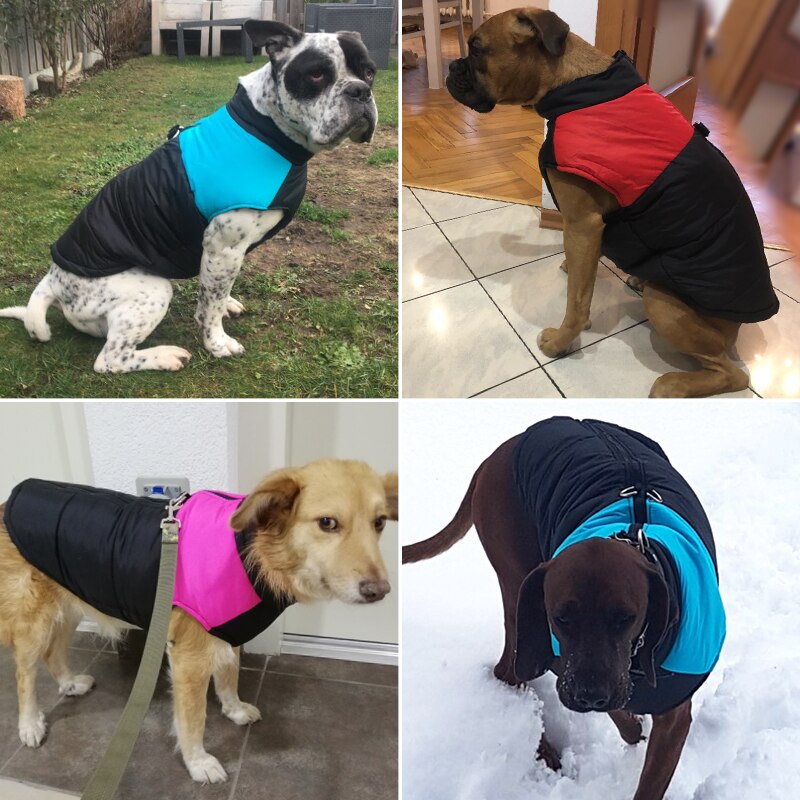 Qfdian Pet Outfits Big Dog Clothes Winter Warm Pet Vest Jacket Waterproof Dog Coat Clothes For Large Dog Bulldog Golden Retriever Labrador Clothing