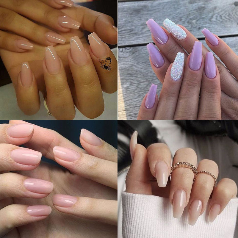 QFDIAN Milky Pink Rubber Base Gel Camouflage Color Coat Nude Brown Soak Off Nails Gels Varnish Lacquer 10ml UV LED Gel