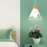 Qfdian home decor hot sale new Pendant Lamp Modern E27 Pendant Lights Wood  For Bedroom Hanging Lamp Nordic Aluminum Lampshade LED Bulb Kitchen Light