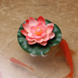 Qfdian home decor hot sale new Artificial Lotus Simulation water lily flowers Pond Plant Ornament Floating Flower Home Garden Pond Decoration Floating Lotus