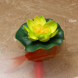 Qfdian home decor hot sale new Artificial Lotus Simulation water lily flowers Pond Plant Ornament Floating Flower Home Garden Pond Decoration Floating Lotus
