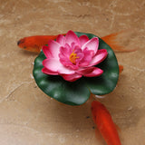 Qfdian home decor hot sale new Artificial Lotus Simulation water lily flowers Pond Plant Ornament Floating Flower Home Garden Pond Decoration Floating Lotus