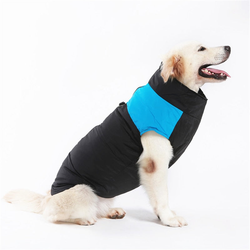 Qfdian Pet Outfits Big Dog Clothes Winter Warm Pet Vest Jacket Waterproof Dog Coat Clothes For Large Dog Bulldog Golden Retriever Labrador Clothing