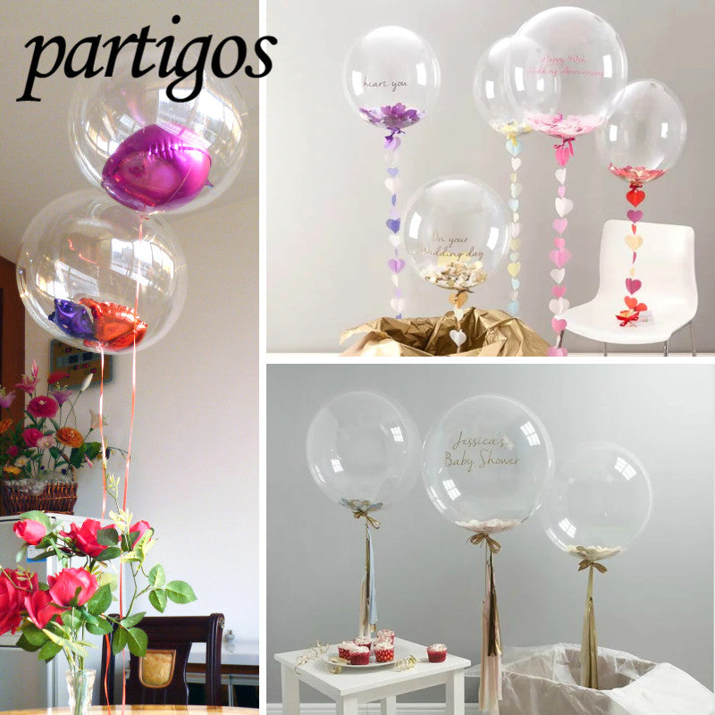 Qfdian wedding decorations hot sale new 50pcs No wrinkles Clear Bubble Balloons Transparent Helium Balloons Wedding Brithday Party Decor Globos Diy Love Valentine's Day