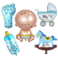 Qfdian Party decoration Gender Reveal Its A Boy Or Girl Baby Shower Boy Birthday Party Decorations Kids Girl Oh Baby Blue Pink Foil Balloons Package