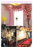 100cm Silk flowers Long-Peach Sakura Artificial flower Pink Wedding Decoration Cherry blossom branch for home Decor wedding Arch