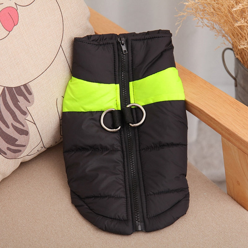 Qfdian Pet Outfits Big Dog Clothes Winter Warm Pet Vest Jacket Waterproof Dog Coat Clothes For Large Dog Bulldog Golden Retriever Labrador Clothing