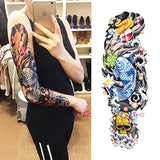 Qfdian gifts for women hot sale new Full Flower Arm Temporary Tattoo Sticker Rose Clock Body Art Water Transfer Fake Tatoo Sleeve For Men Women