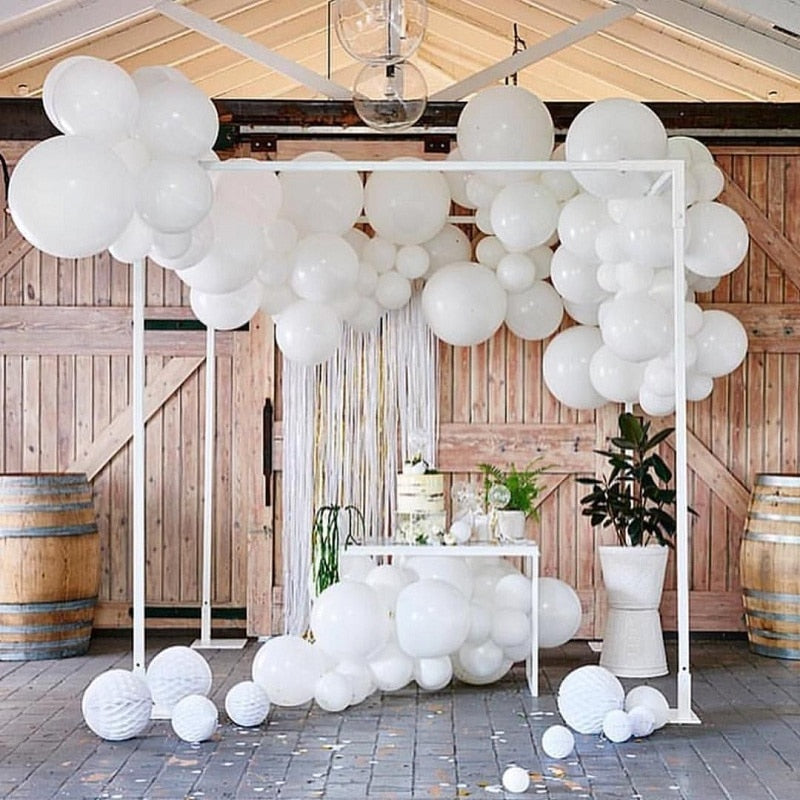 Qfdian Balloon Bouquet White Balloons Wedding Party White Inflatable Helium Balloons Baby Shower Birthday Party Decoration Supplies Wedding Decoration