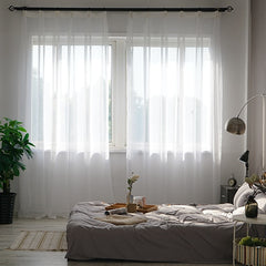 Solid White Tulle Sheer Curtains for Living Room Decoration Curtains for the Room Bedroom Kitchen Voile Organza Curtains