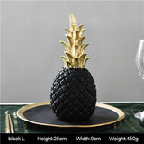 3 Colors Resin Pineapple Shaped Figurine Gold Black Nordic Style Crafts Miniatures Gift For Office Home Decoration Ornament