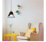 Qfdian home decor hot sale new Pendant Lamp Modern E27 Pendant Lights Wood  For Bedroom Hanging Lamp Nordic Aluminum Lampshade LED Bulb Kitchen Light