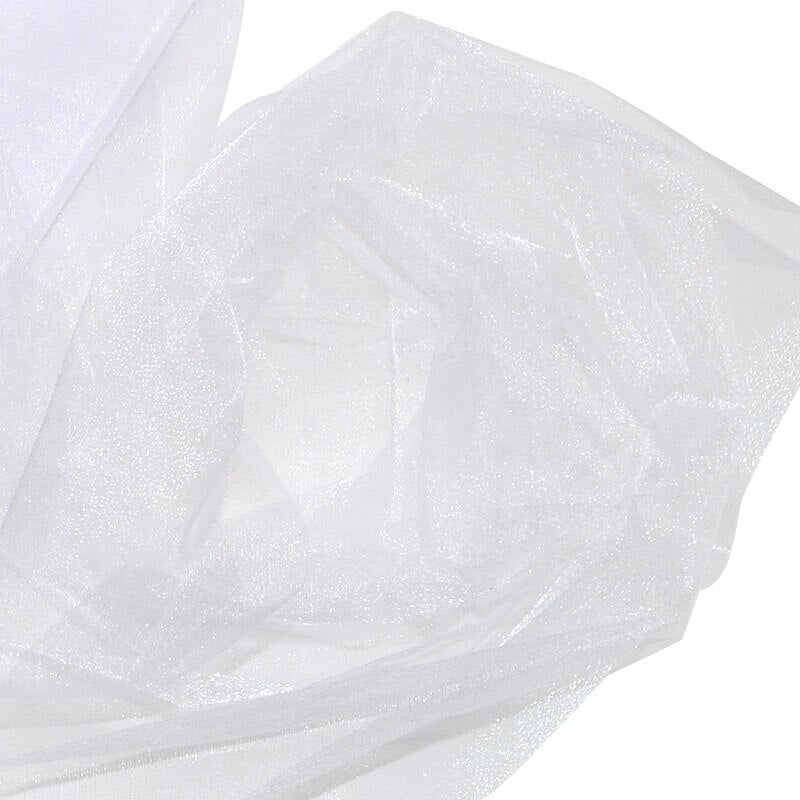 Qfdian wedding decorations 10m Crystal Tulle White Spool Sheer Organza Tulle Fabric for Wedding tulle Mariage Arch Decoration Party DIY Tulle Table Skirt