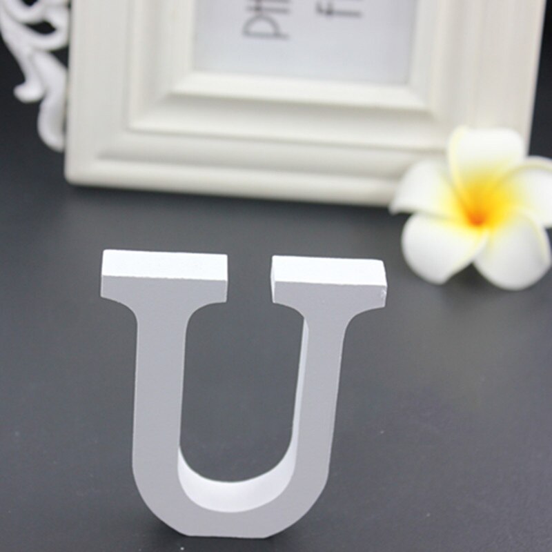 Qfdian Party decoration hot sale new 1pcs White Wooden LOVE Wedding Sign Romantic Wedding Decoration DIY Marriage LOVE Letters Photography Props