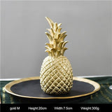 3 Colors Resin Pineapple Shaped Figurine Gold Black Nordic Style Crafts Miniatures Gift For Office Home Decoration Ornament