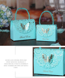 Qfdian Party gifts 50pcs/lot High-quality Laser Cut Butterfly Flower Gift Bags Candy Boxes Wedding favors Portable Gift Box Party Favor Decoration