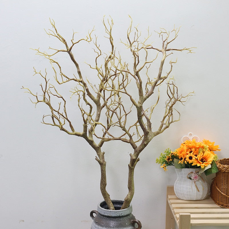 Qfdian home decor hot sale new Artificial Flowers Coral Branch Fake Flower Simulation Bouquet Plant Big Tree Branch Wedding Home Party Decoration Plant DIY