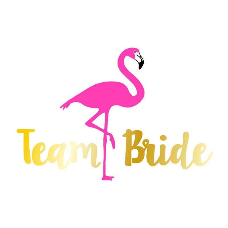 Qfdian Party decoration Flamingo Hawaii Wedding Decoration Team Bride To Be Tattoo Sticker Bridal Shower Bachelorette Party Supplies Mexican Party Decor