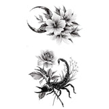 Qfdian gifts for women hot sale new Waterproof Flower Temporary Tattoo Sticker Butterfly Rose Pattern Water Transfer Under Breast Shoulder Flower Body Fake Tattoo