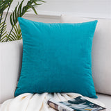Qfdian Cozy apartment aesthetic valentines day decoration Solid Color Velvet Pillowcases Soft Cushion Covers Square Decorative Pillows For Sofa Bed Car Home Throw Pillow Christmas Gift