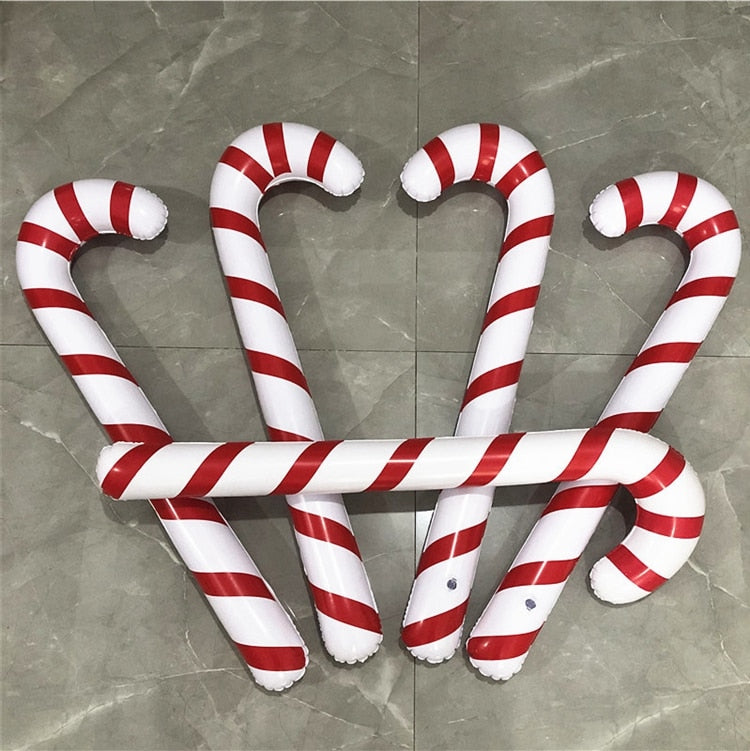 Qfdian halloween decorations Inflatable Christmas Canes Lollipop Balloon Merry Christmas Decoration for Home Xmas Ornaments Outdoor Decors Navidad Gifts Noel