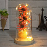 Qfdian Party decoration LED Light Artificial Flower Valentines Day Gift Wedding Favors Gift For Guests Home Table Decorations Drop Shipping