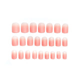 QFDIAN 24PCS Fake Black Nails Press On Nails Overhead With Sticker Short And Long Shape Cute Nail Art Tools For Manicure DN01