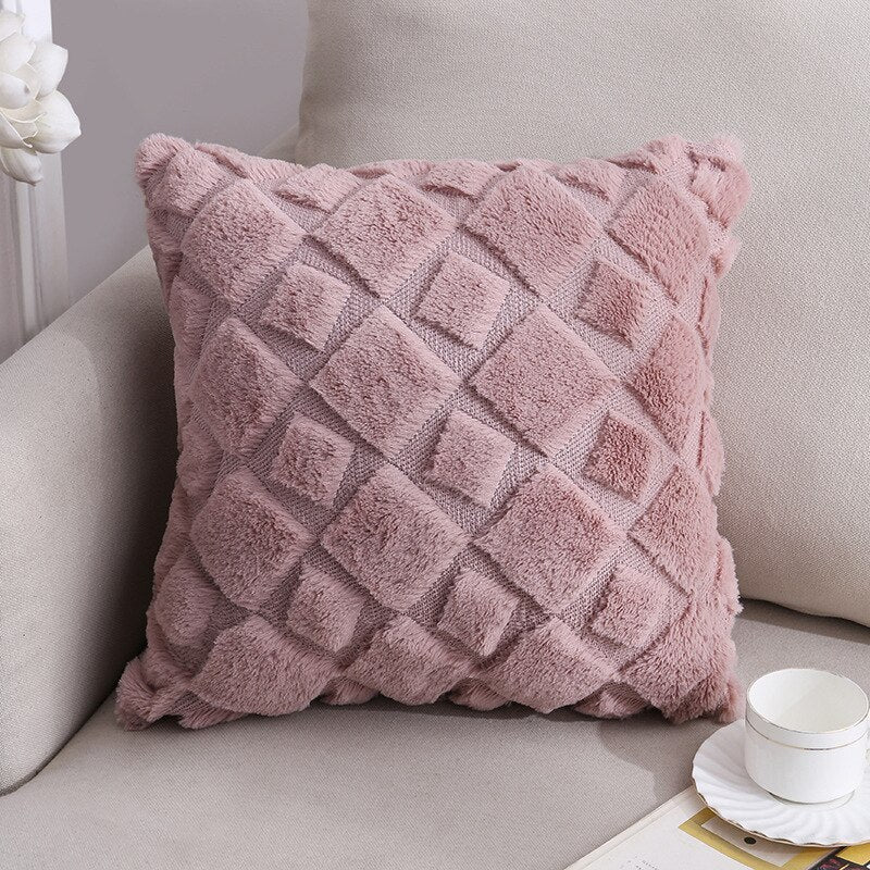 Fur Plush Pillowcase Decorative Sofa Cushion Covers Case Bed Decor Flowers Throw Pillow Cover Home Decor Pillow Case 45x45cm