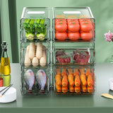 Transparent Acrylic Refrigerator Food Storage Box Compartment Fridge Fruit Vegetable Drawer Storage Bin Pantry Freezer Container