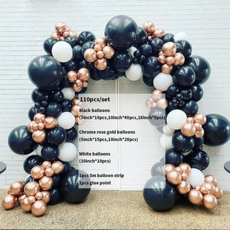 Qfdian Party decoration Black Yellow Balloons Sunflower Baby Shower Balloon Garland Kit Balloon Arch One Year Old Girl Birthday Party Decoration Kids