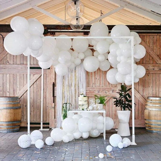 Qfdian Matte Pure White Balloons Wedding Decoration Birthday Party Baby Shower Round Helium Ballon 5inch 10inch 12inch 18inch 36inch