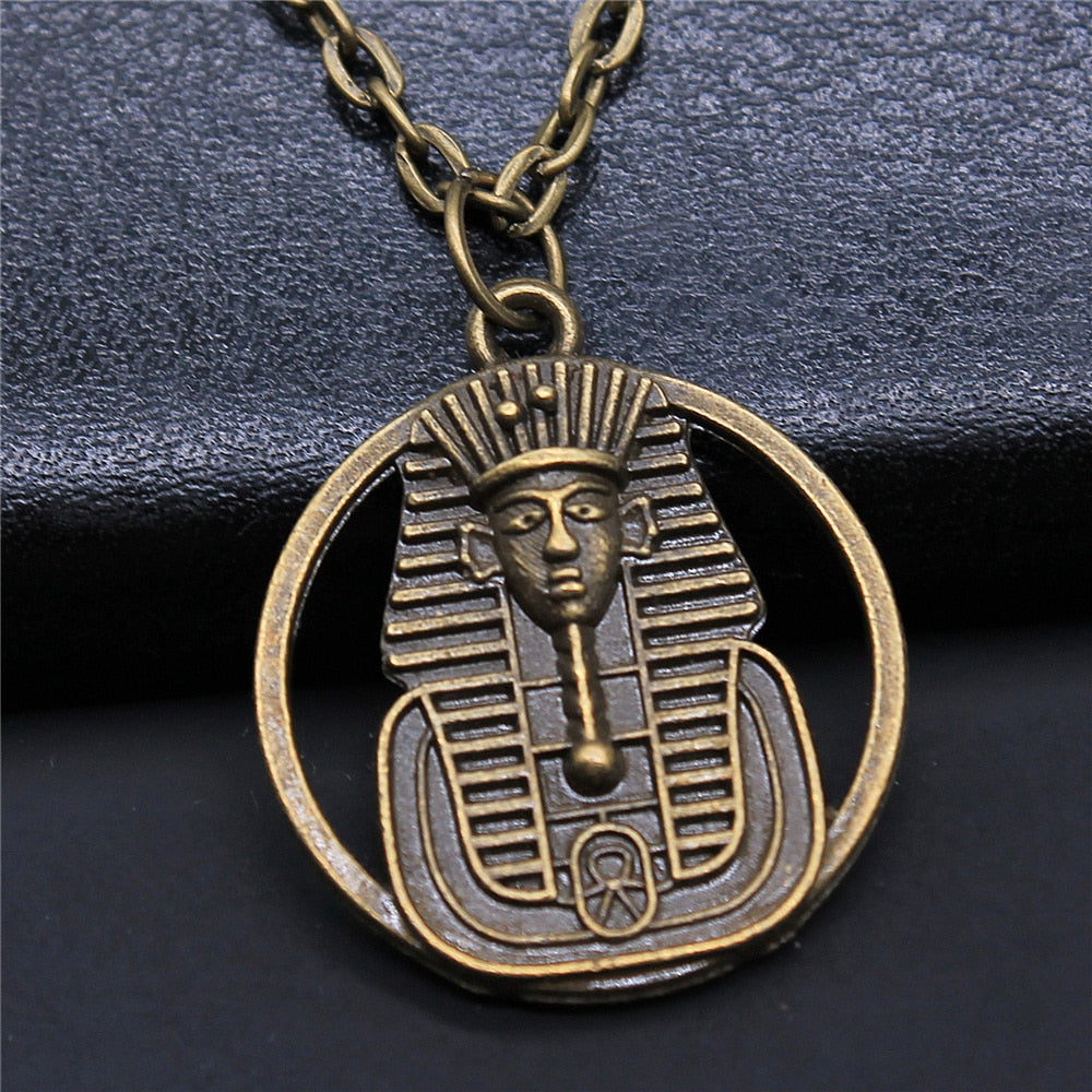 Qfdian father's day gifts  Egyptian Jewelry Gift Egyptian God Pharaoh The Eye Of Horus Ankh Cross Pendant Necklace African Gift