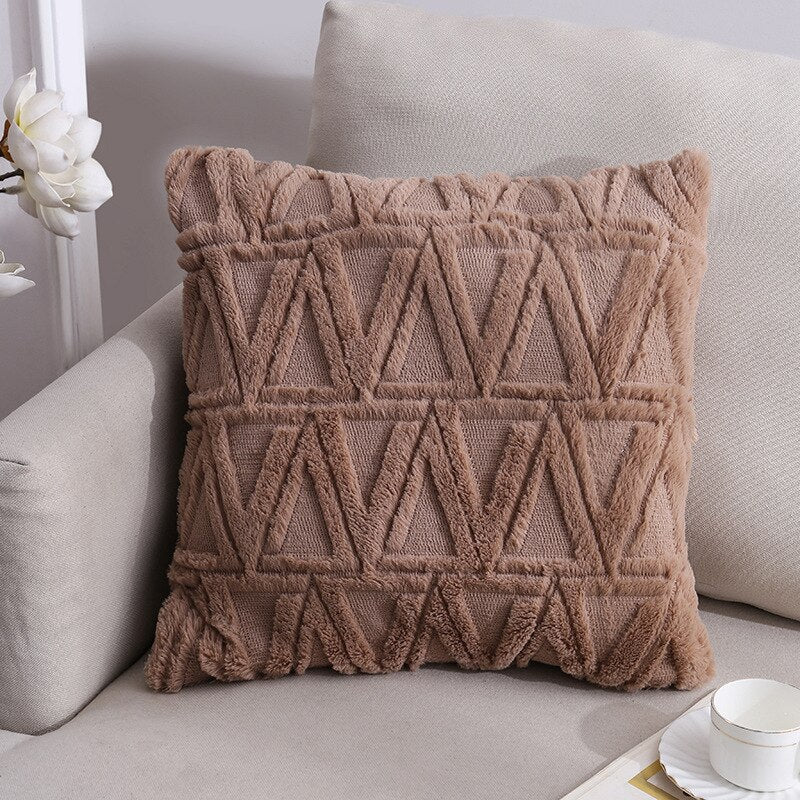 Fur Plush Pillowcase Decorative Sofa Cushion Covers Case Bed Decor Flowers Throw Pillow Cover Home Decor Pillow Case 45x45cm