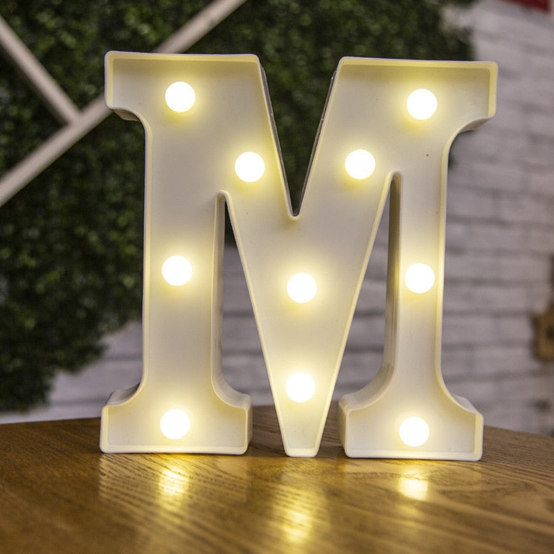 Qfdian Cozy apartment aesthetic valentines day decoration 16cm Letter LED Night Light Birthday Party Decorations Baby Shower Bride To Be Bachelorette Party Valentines Day Wedding Decor