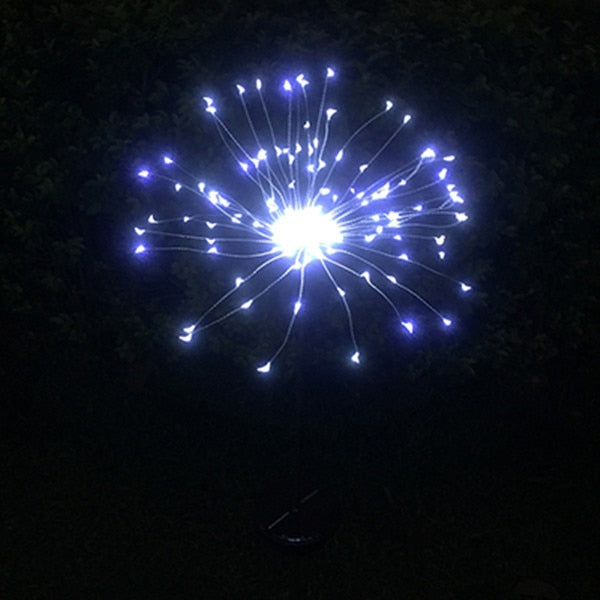 Qfdian Party decoration Party gifts hot sale new LED Solar Firework Lights Outdoor Waterproof Fairy Garland 90/150 LEDs Light String Garden Lawn Street Christmas Decoration