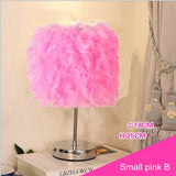 Qfdian Cozy apartment aesthetic hot sale new New LED Nordic Simple And Stylish Feather Table Lamp Warm Light Tree Feather Lampshade Wedding Bedroom  Dinner Party Home Decor