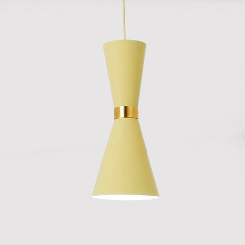 Qfdian home decor hot sale new Nordic Simplicity LED E27 Pendant Light Modern Macaron Hanging Lights Home Improvement Iron and Wood Decoration Pendant Lamp