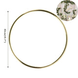 Qfdian Christmas 10-40cm Gold Iron Metal Ring Hoop Wreath Garland Floral Wreath For Home DIY Handmade Door Hanging Wedding Decoration Baby Shower