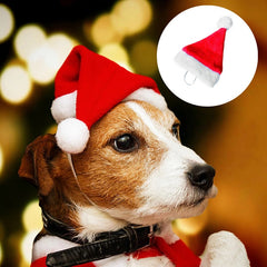 Qfdian Pet Outfits Christmas Small Plush Santa Hat for Pet Dog Cat Hat Merry Christmas Decorations For Home Cap Noel Navidad Happy New Year Gift