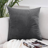 Qfdian Cozy apartment aesthetic valentines day decoration Solid Color Velvet Pillowcases Soft Cushion Covers Square Decorative Pillows For Sofa Bed Car Home Throw Pillow Christmas Gift