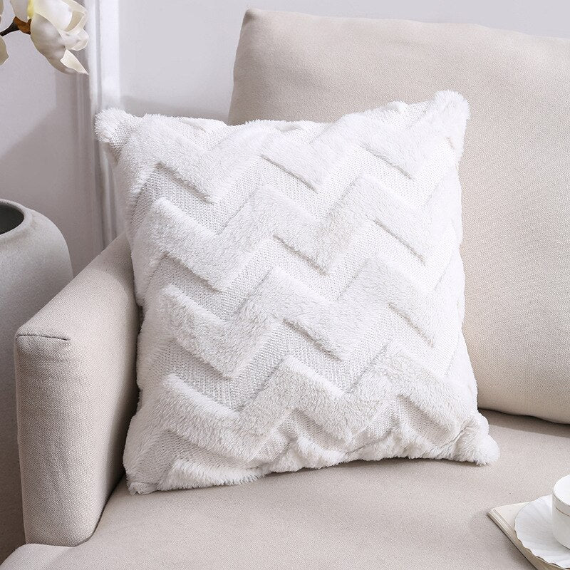 Fur Plush Pillowcase Decorative Sofa Cushion Covers Case Bed Decor Flowers Throw Pillow Cover Home Decor Pillow Case 45x45cm