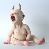 Qfdian halloween decorations halloween costumes halloween gift The Grave Watchers Childhood Artwork Statue Hand Crafts Resin Ornaments Halloween Haunted Doll  Ghost Babies Zombie Baby