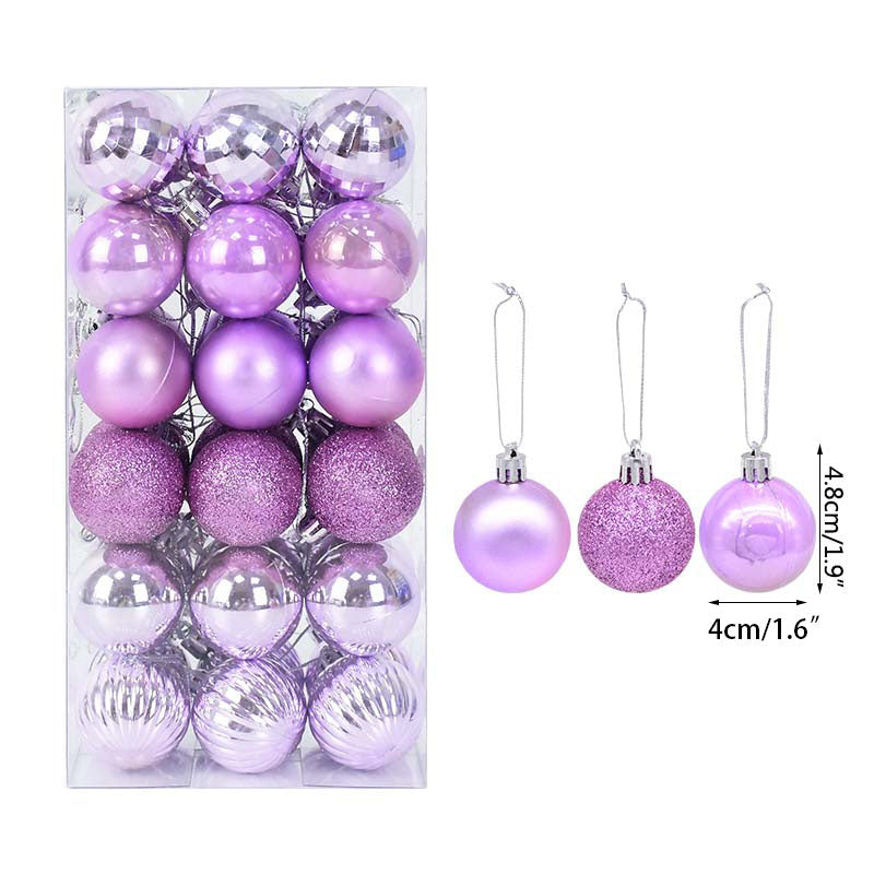 Qfdian valentines day decorations for the home hot sale new 36Pcs Rose Gold Plastic Christmas Balls Ornament 4cm Hang Pendant Ball Indoor New Year Xmas Tree Decor Home Christmas Decoration