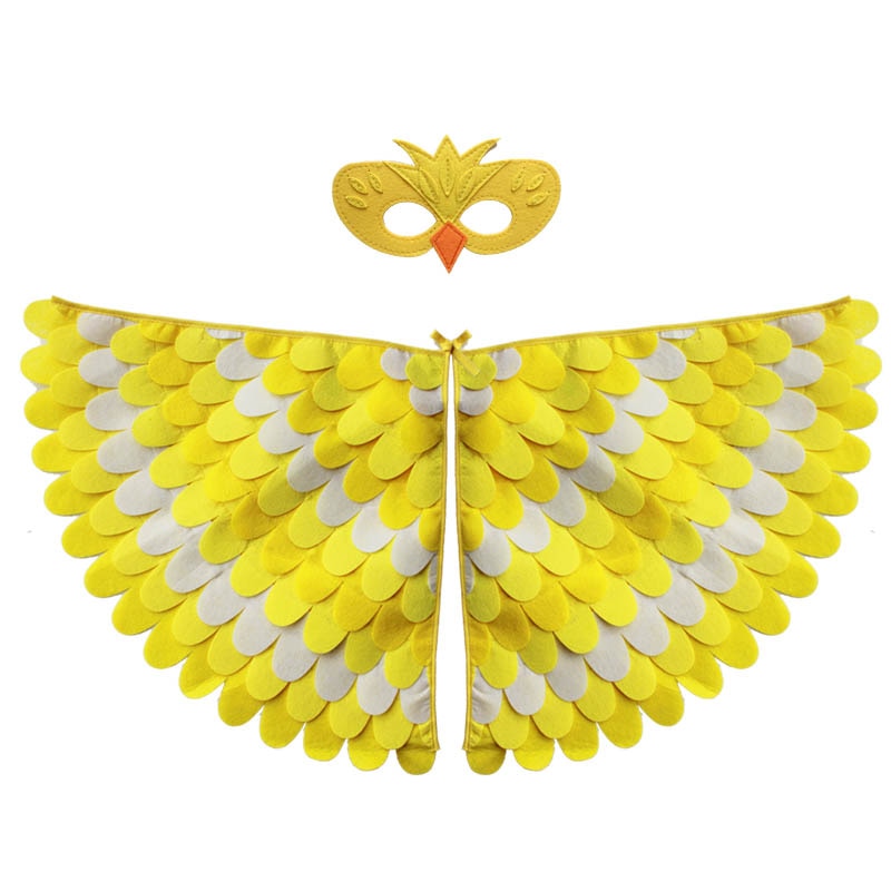 Qfdian halloween decorations halloween costumes halloween gift Kids Animal Costume Birds Felt Wings Fun Cosplay Halloween Costumes Butterfly Wing