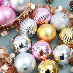 Qfdian  Christmas 34pcs Christmas Ball Set 4cm Christmas Decoration Christmas Tree Decoration Ball Christmas Pendant Christmas Tree Pendant